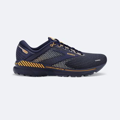 Brooks Adrenaline GTS 22 Férfi Futócipő Sötétkék/Szürke/Narancssárga Virágos | HU468721