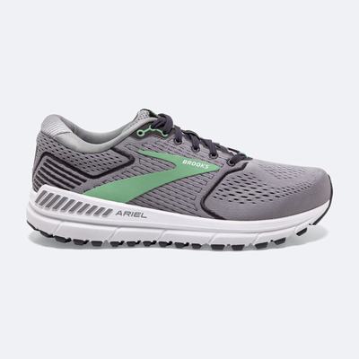 Brooks Ariel '20 Női Futócipő Szürke/Fekete/Zöld | HU357698