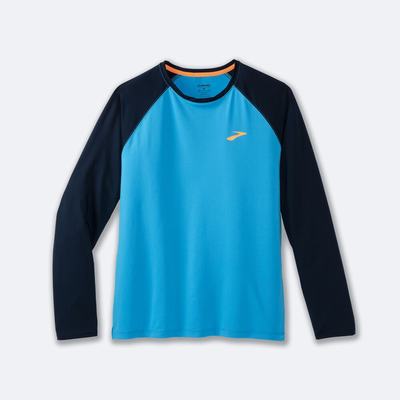 Brooks Atmosphere Long Sleeve 2.0 Férfi Póló Kék/Sötétkék | HU091584