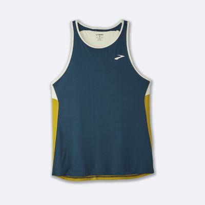 Brooks Atmosphere Singlet Férfi Ujjatlan Póló Sötétkék/Narancssárga | HU673592