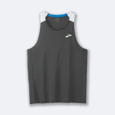 Brooks Atmosphere Singlet Férfi Ujjatlan Póló Sötét Szürke/Szürke | HU940625