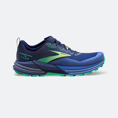 Brooks Cascadia 16 Férfi Terepfutó Cipő Kék/Zöld | HU420685