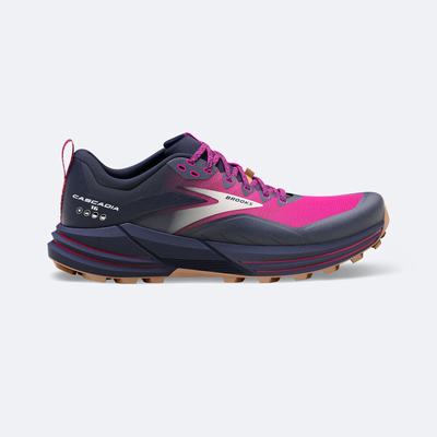 Brooks Cascadia 16 Női Terepfutó Cipő Sötétkék/Rózsaszín | HU835294