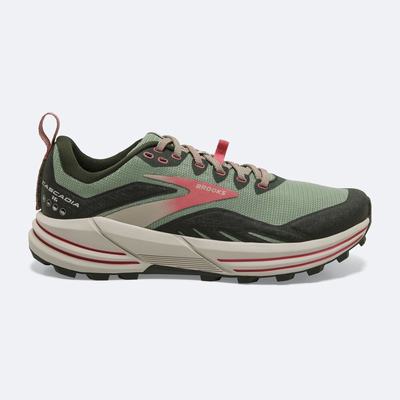 Brooks Cascadia 16 Női Terepfutó Cipő Zöld/Korall | HU406931