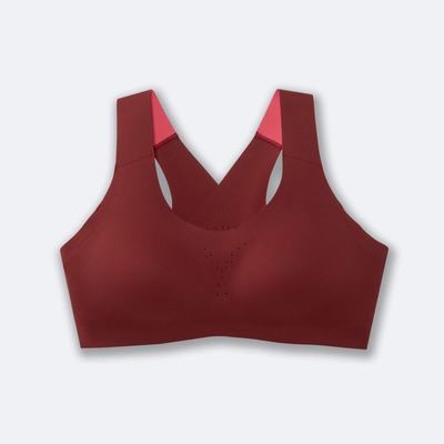 Brooks Dare Crossback Run Bra Női Sportmelltartó Piros | HU069718