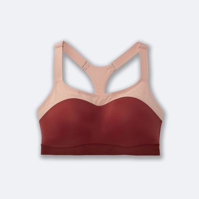 Brooks Dare Racerback Run Bra Női Sportmelltartó Rózsaszín | HU309145