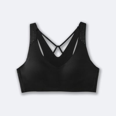 Brooks Dare V Neck Run Bra Női Sportmelltartó Fekete | HU502317