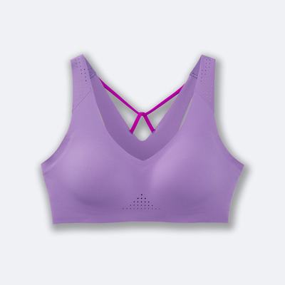 Brooks Dare V Neck Run Bra Női Sportmelltartó Lila | HU635128