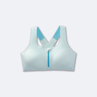 Brooks Dare Zip Run Bra 2.0 Női Sportmelltartó Kék/Türkiz | HU195408