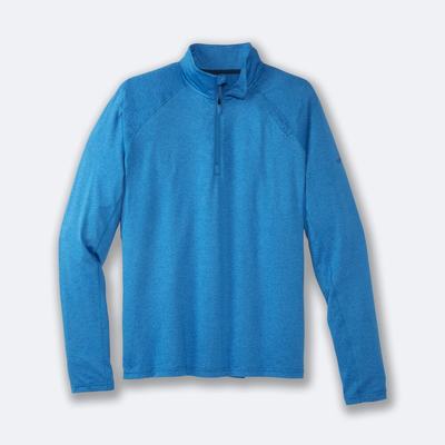 Brooks Dash 1/2 Zip Férfi Kabát Kék | HU304189