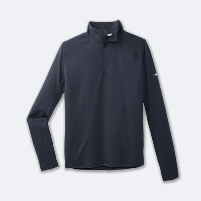 Brooks Dash 1/2 Zip Férfi Kabát Sötét Szürke | HU630542