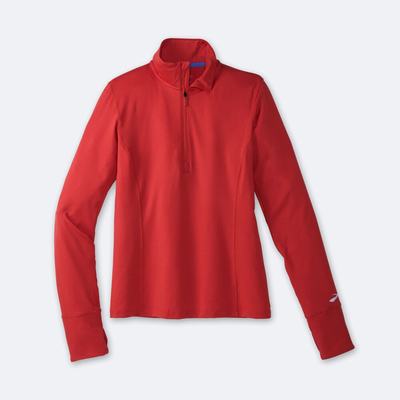 Brooks Dash 1/2 Zip Női Kabát Piros | HU965137