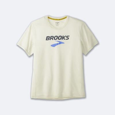 Brooks Distance Grafika Short Sleeve Férfi Póló Narancssárga | HU593124