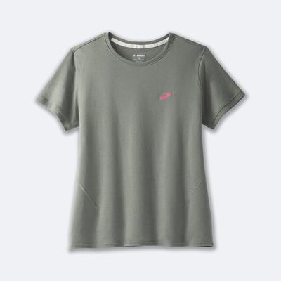 Brooks Distance Short Sleeve 2.0 Női Póló Zöld | HU348160