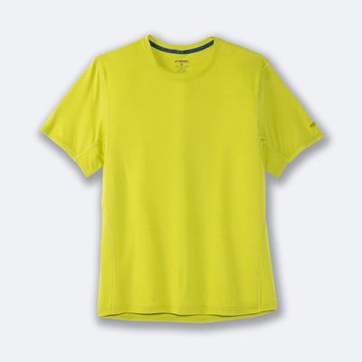 Brooks Distance Short Sleeve Férfi Póló Sárga | HU143609