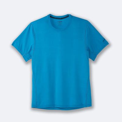 Brooks Distance Short Sleeve Férfi Póló Kék | HU276134