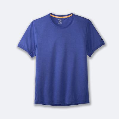 Brooks Distance Short Sleeve Férfi Póló Kék | HU938640