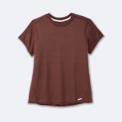 Brooks Distance Short Sleeve Női Póló Csokoládé | HU950172