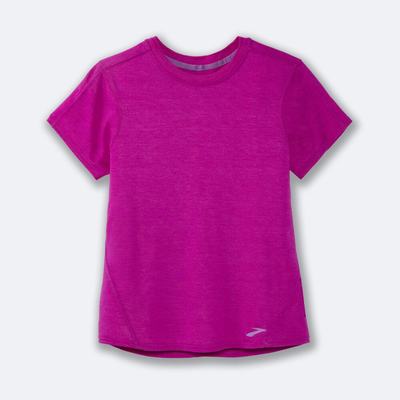 Brooks Distance Short Sleeve Női Póló Rózsaszín | HU376059