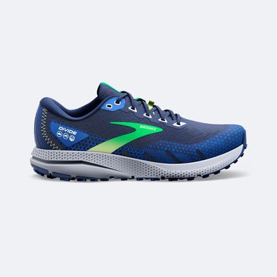 Brooks Divide 3 Férfi Terepfutó Cipő Kék/Zöld/Szürke | HU541706