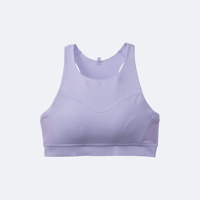 Brooks Drive 3 Pocket Run Bra Női Sportmelltartó Lila Szürke | HU102346