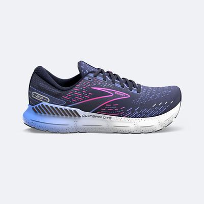 Brooks Glycerin GTS 20 Női Futócipő Sötétkék/Kék/Rózsaszín | HU628179