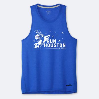 Brooks Houston23 Distance Tank 2.0 Férfi Ujjatlan Póló Kék | HU729065