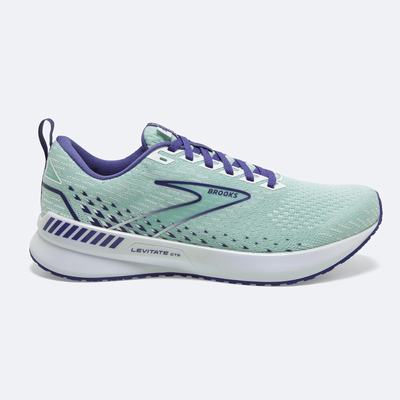 Brooks Levitate GTS 5 Női Futócipő Zöld/Sötétkék Kék/Fehér | HU739418