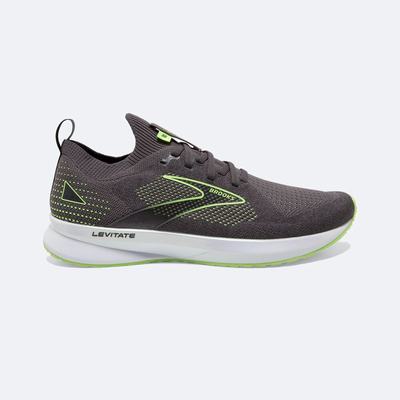 Brooks Levitate StealthFit 5 Férfi Futócipő Fekete/Zöld | HU275910