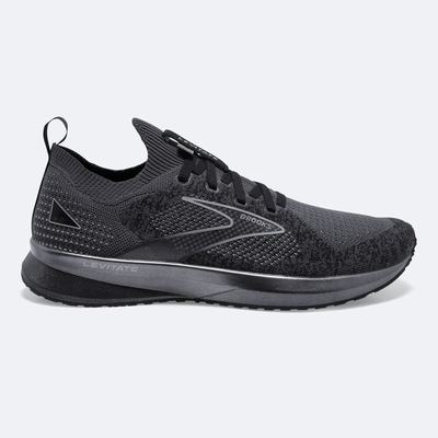 Brooks Levitate StealthFit 5 Férfi Futócipő Fekete/Szürke | HU421397