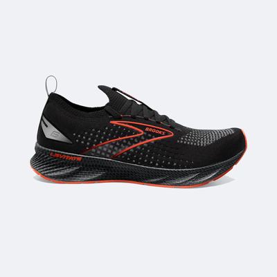 Brooks Levitate StealthFit 6 Férfi Futócipő Fekete/Narancssárga | HU517620