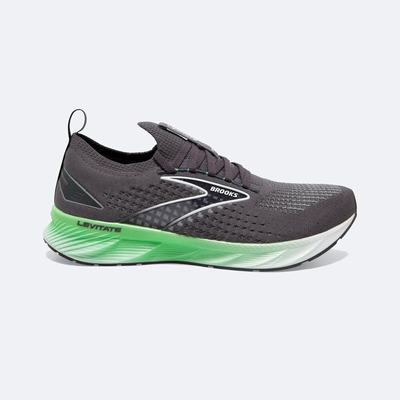 Brooks Levitate StealthFit 6 Férfi Futócipő Fekete/Zöld/Fehér | HU851237