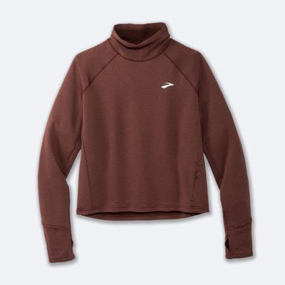 Brooks Notch Thermal Long Sleeve 2.0 Női Póló Csokoládé | HU813509