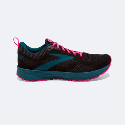 Brooks Revel 5 Női Futócipő Fekete/Kék/Rózsaszín | HU270584