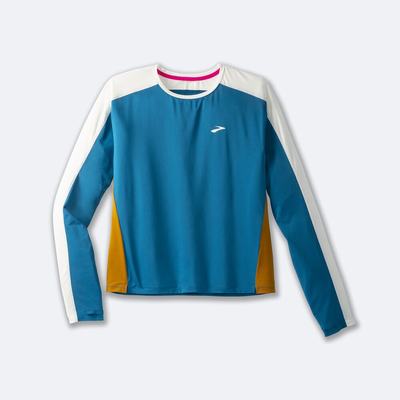 Brooks Sprint Free Long Sleeve 2.0 Női Póló Kék | HU547162