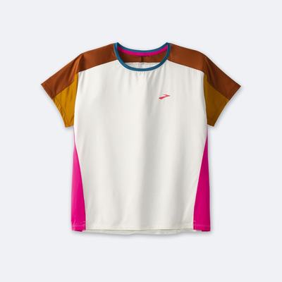 Brooks Sprint Free Short Sleeve 2.0 Női Póló Világos/Fukszia | HU930427