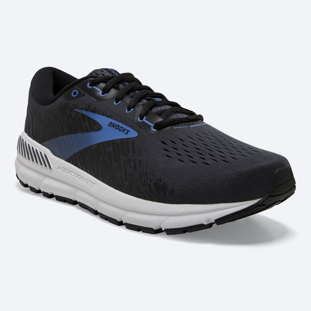 Brooks Addiction GTS 15 Férfi Futócipő Fekete/Kék | HU078649