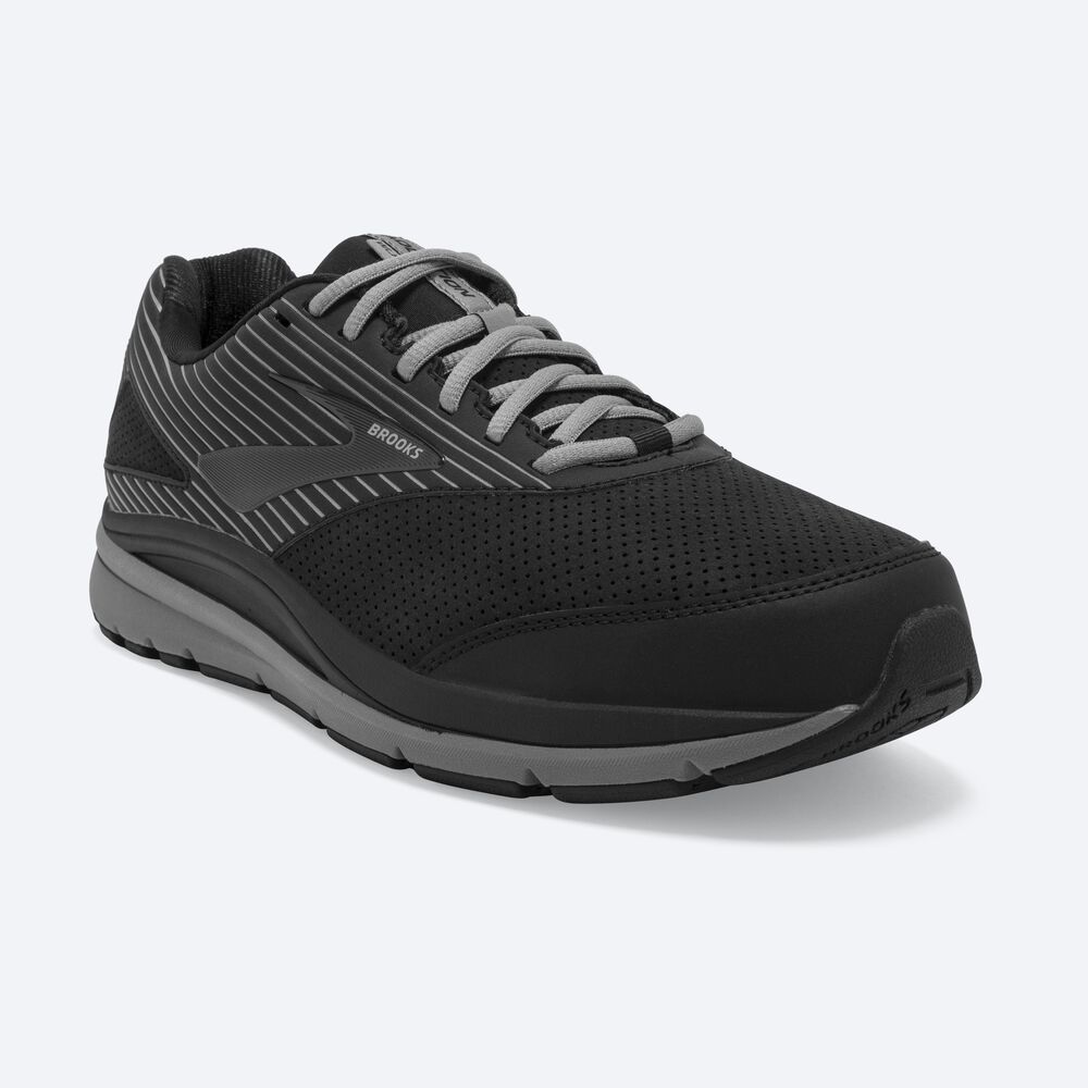 Brooks Addiction Walker Suede Férfi Gyalogló Cipő Fekete | HU250769