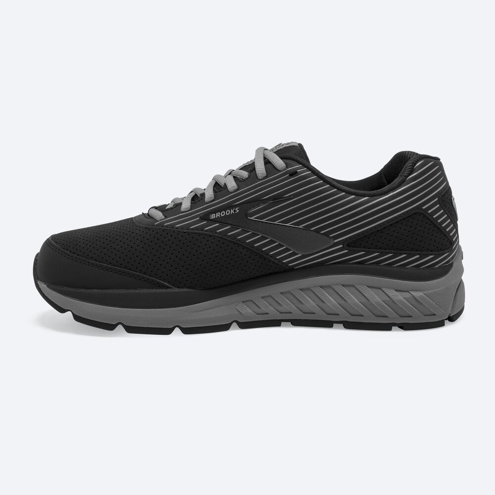 Brooks Addiction Walker Suede Férfi Gyalogló Cipő Fekete | HU250769