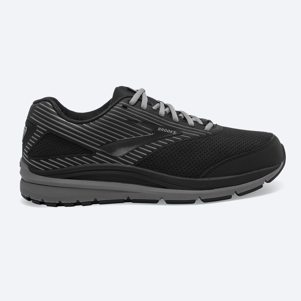 Brooks Addiction Walker Suede Férfi Gyalogló Cipő Fekete | HU250769