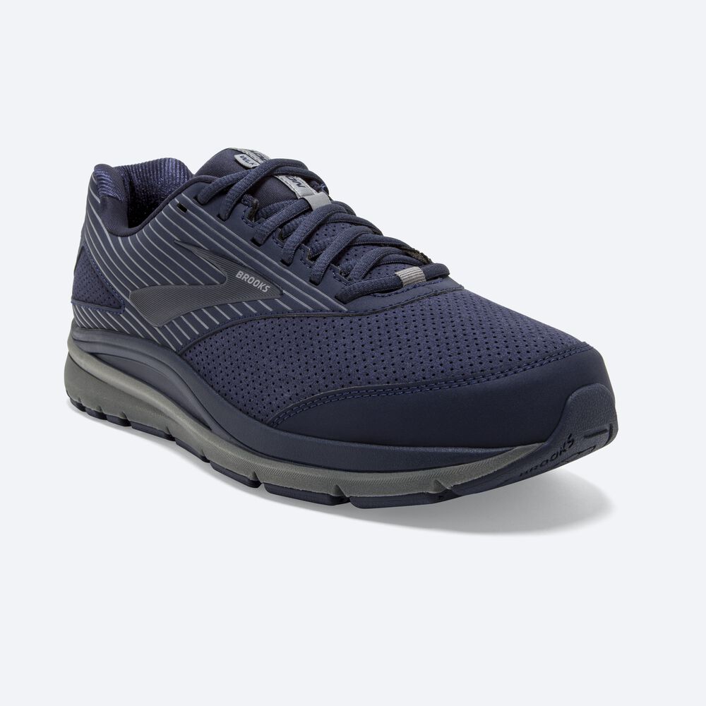 Brooks Addiction Walker Suede Férfi Gyalogló Cipő Sötétkék | HU650783