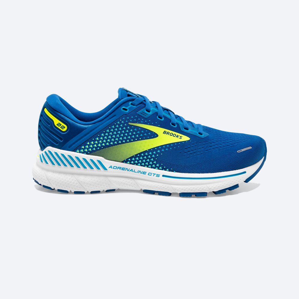 Brooks Adrenaline GTS 22 Férfi Futócipő Kék/Fehér | HU014257