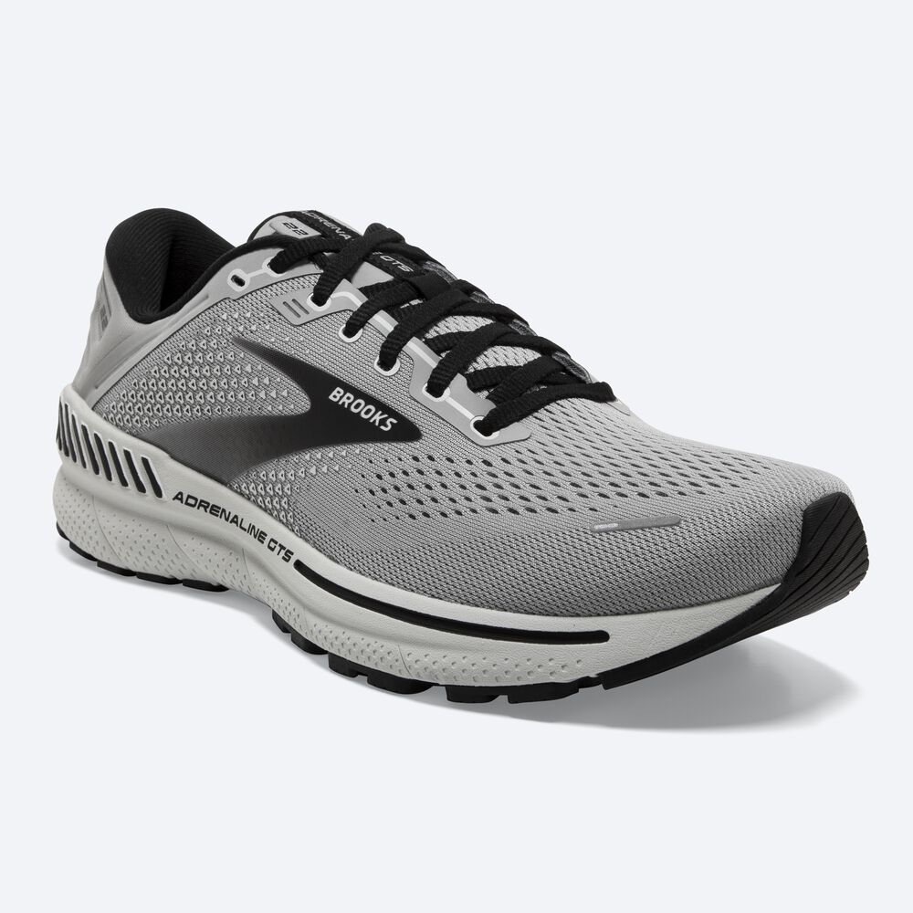 Brooks Adrenaline GTS 22 Férfi Futócipő Szürke/Fekete | HU142308