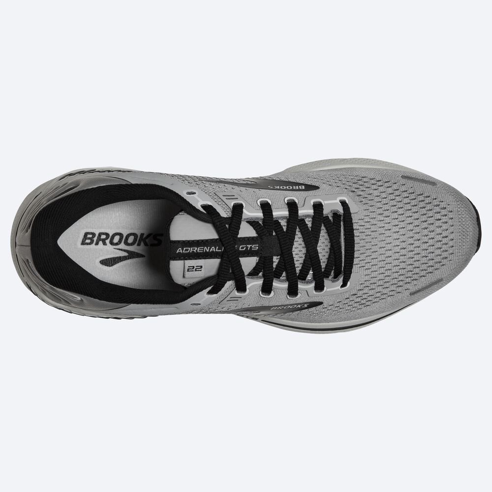 Brooks Adrenaline GTS 22 Férfi Futócipő Szürke/Fekete | HU142308