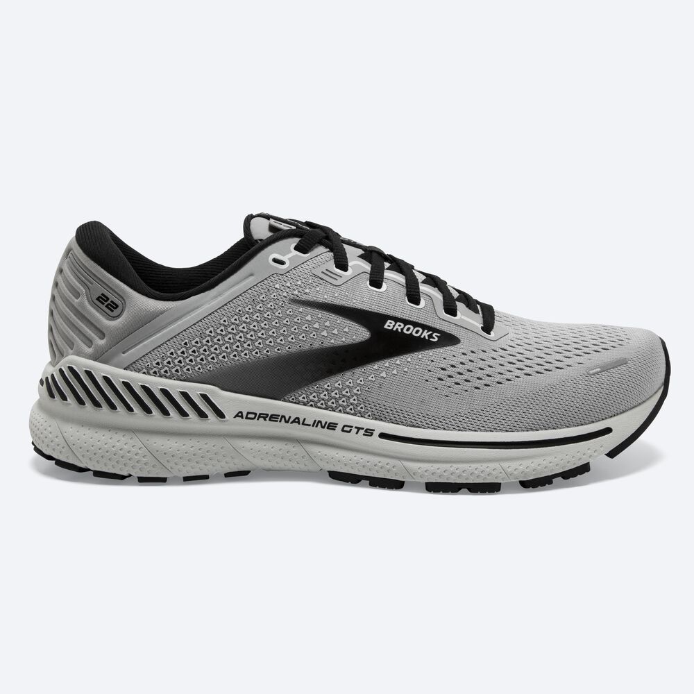 Brooks Adrenaline GTS 22 Férfi Futócipő Szürke/Fekete | HU142308