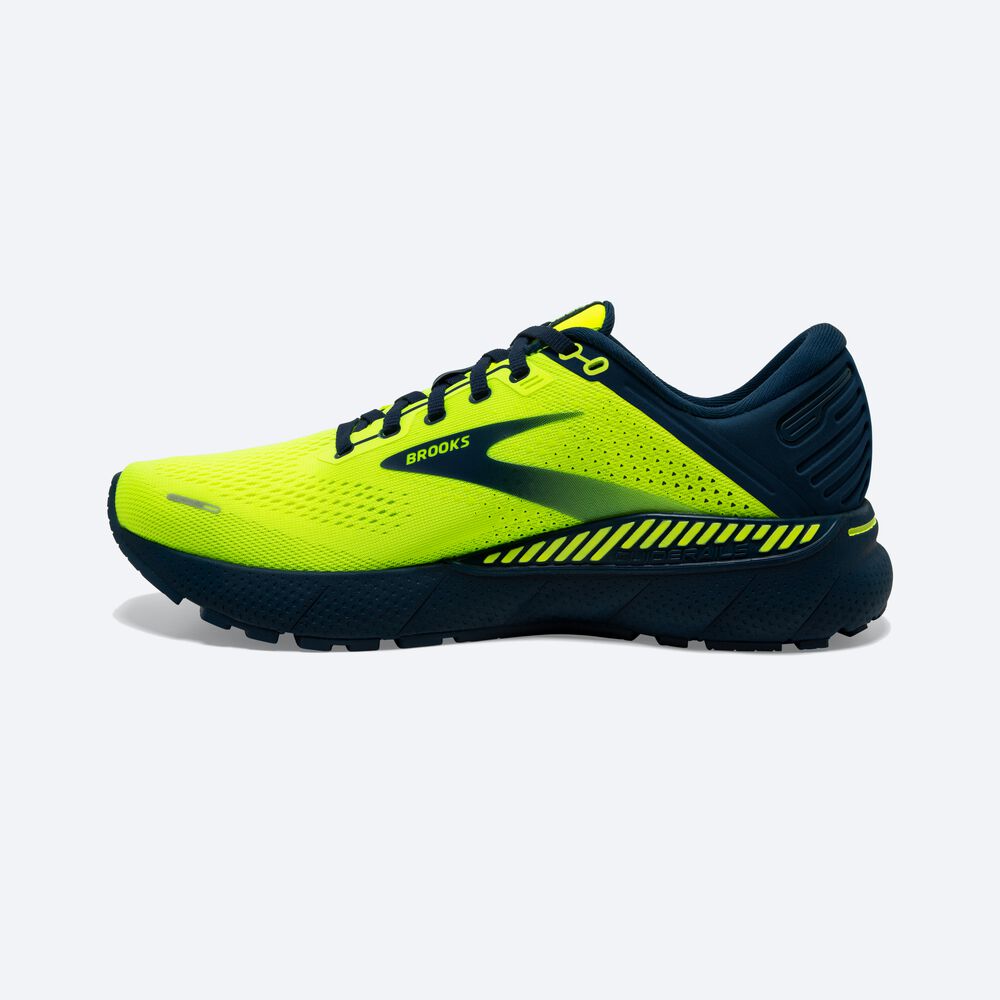 Brooks Adrenaline GTS 22 Férfi Futócipő Sárga/Sötétkék | HU150843