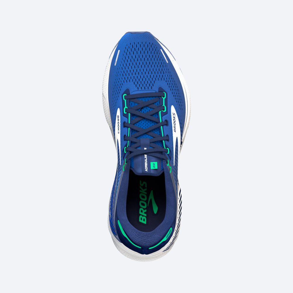 Brooks Adrenaline GTS 22 Férfi Futócipő Kék/Zöld | HU197560