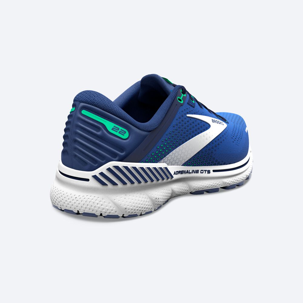 Brooks Adrenaline GTS 22 Férfi Futócipő Kék/Zöld | HU197560