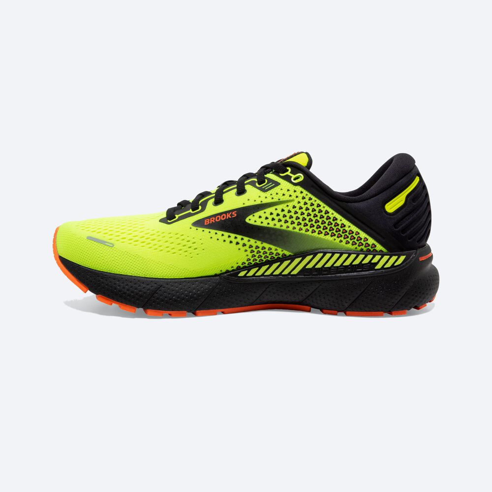 Brooks Adrenaline GTS 22 Férfi Futócipő Sárga/Fekete | HU263708