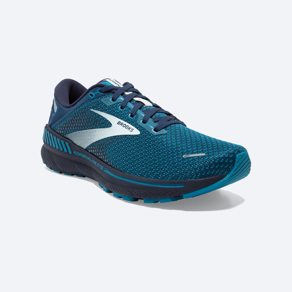 Brooks Adrenaline GTS 22 Férfi Futócipő Barna/Türkiz/Szürke | HU316257